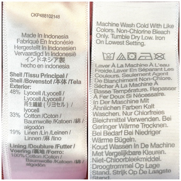 NWT Madewell Square-Neck Button-Front Vest in Drapey Twill, Burgundy, Size 2. - Picture 9 of 10